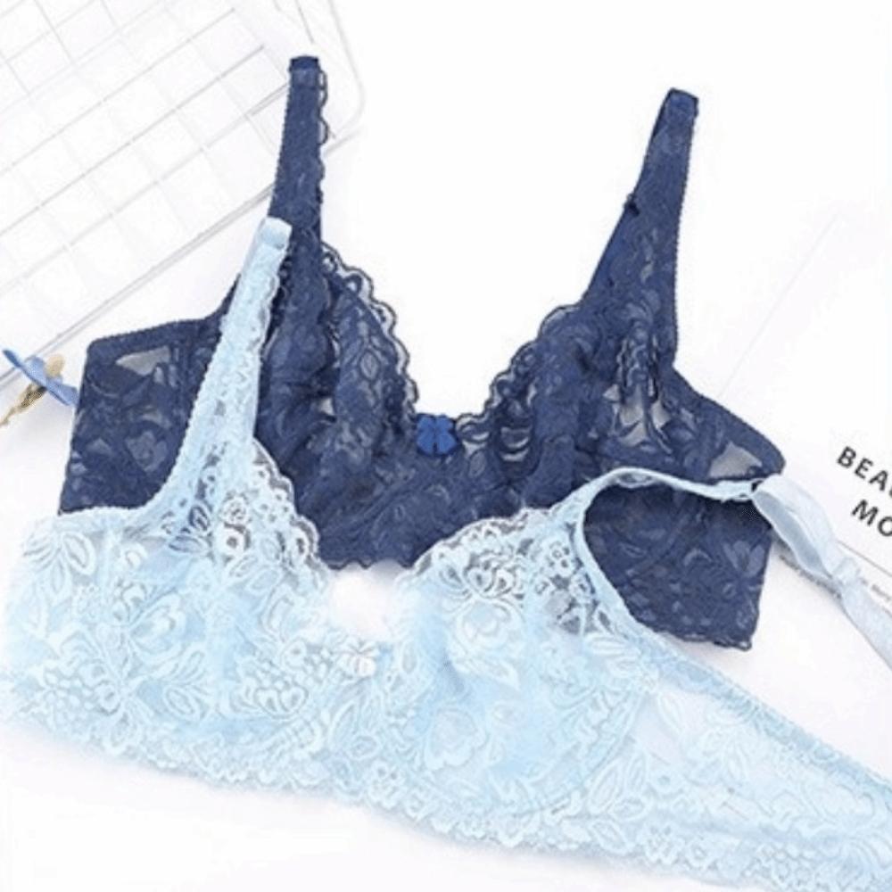 Hollow Out Lace Bra Untra-thin Lace Underwear Seamless Push Up Bra Daily Wear