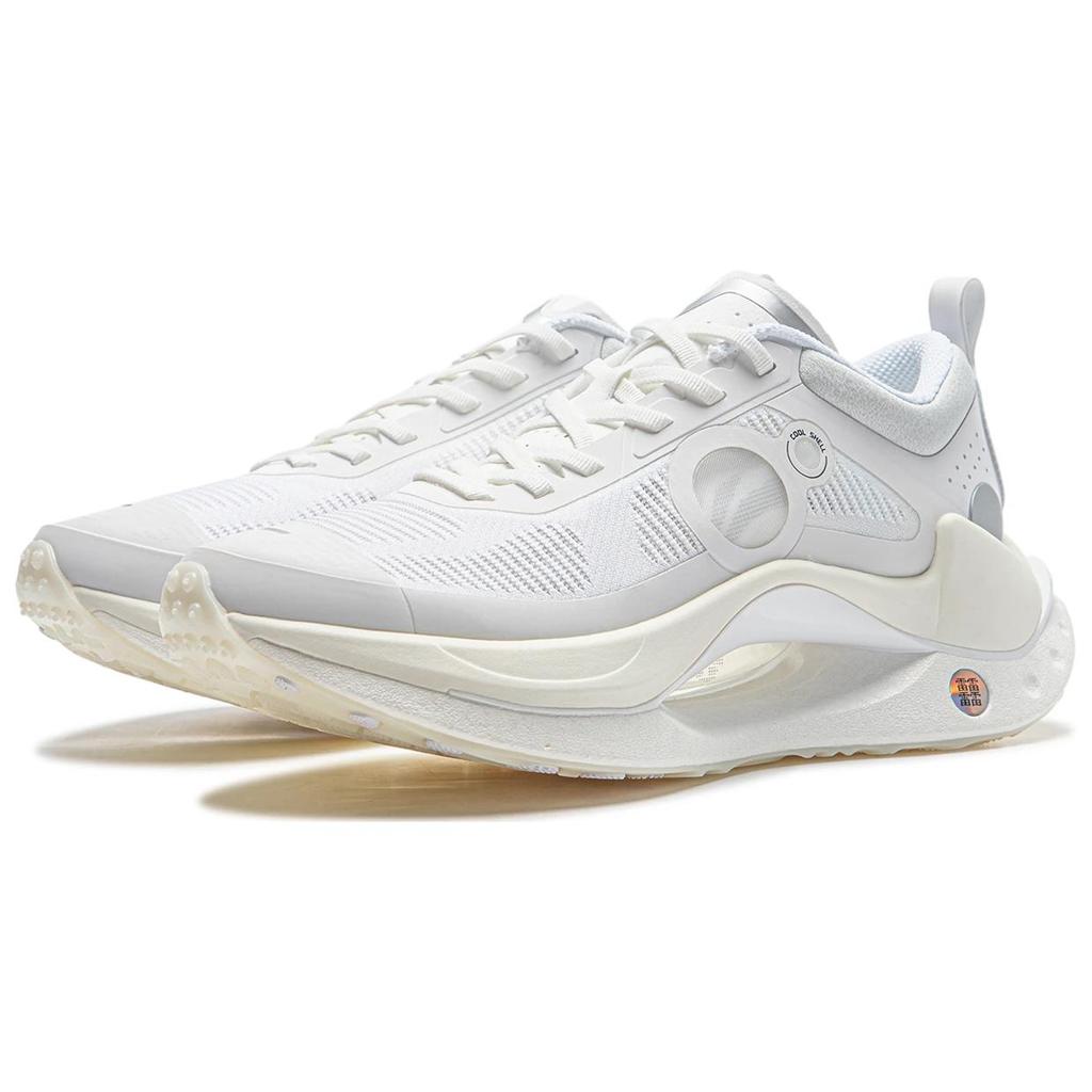 Li Ning Shadow CRC Скользкие Устойчивые к истиранию Низкие Беговые кроссовки Мужские Стандартные Белые AZGT017-8