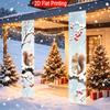 2pcs Christmas Squirrel Cartoon Door Couplet Red Polyester 12x70.8in