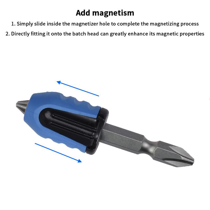 2Pcs Screwdriver Magnetizer Drill Bit Protective Covers Strong Ring Demagnetizer Easy To Adsorb Metal Screwdriver Protective Cov