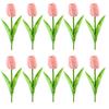 10Pcs Rustic Simulated Tulip Flower Silk Flower Artificial Tulip Flowers  Home Decoration