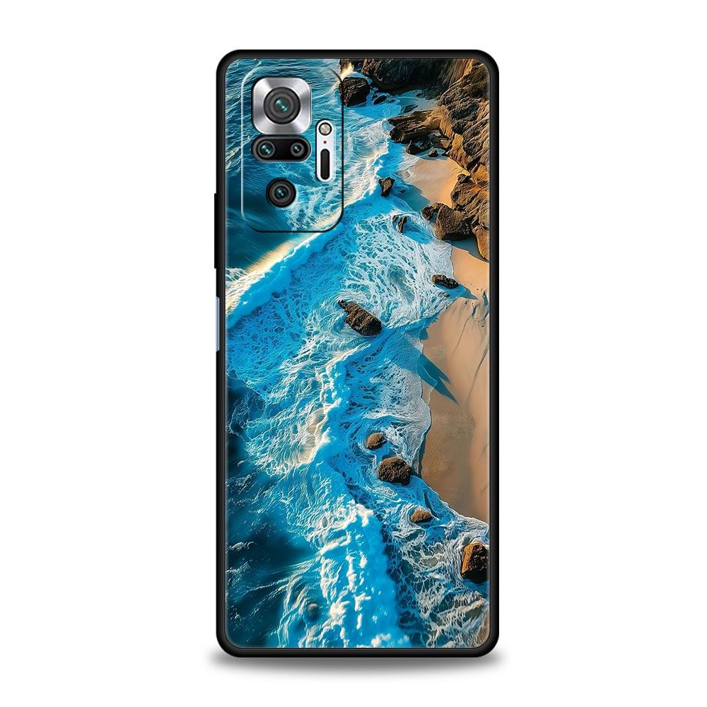 Чехол для телефона с рисунком «Морской пейзаж, волны, пляж» для Xiaomi Redmi Note 15 14 13 12 4G 9 10 11 Pro Plus 5G 14C 13C 12C 10C, чехол из ТПУ