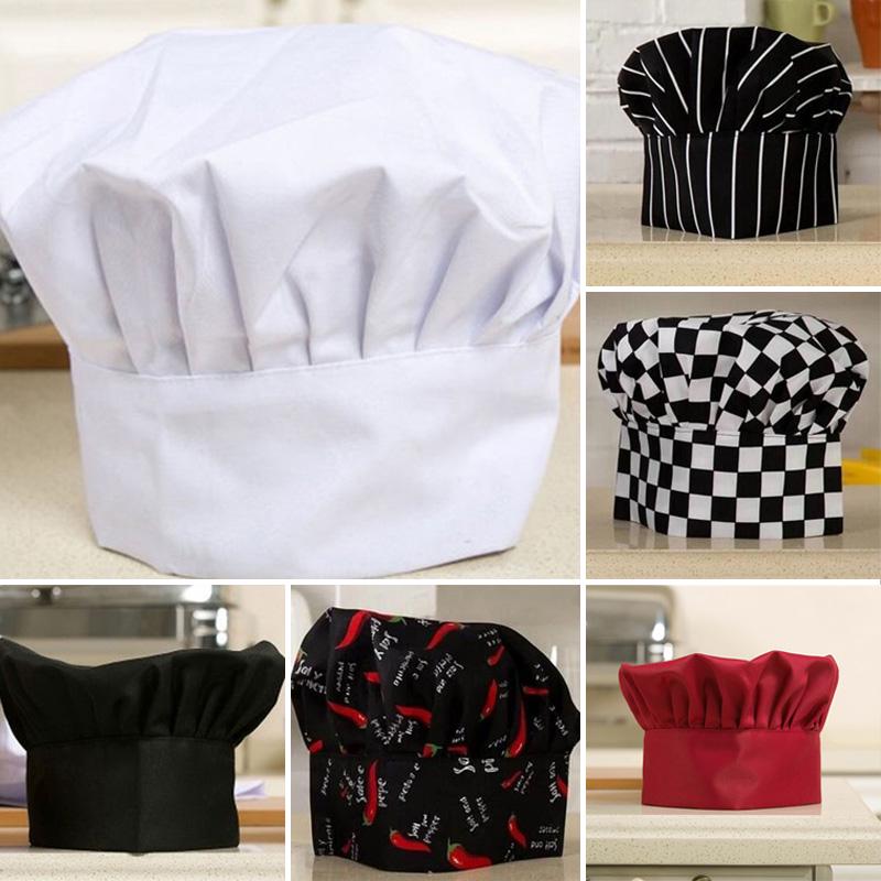 Comfortable Cook Catering Hat Adjustable Men Kitchen Baker Chef Elastic Soft Cleaning Cap