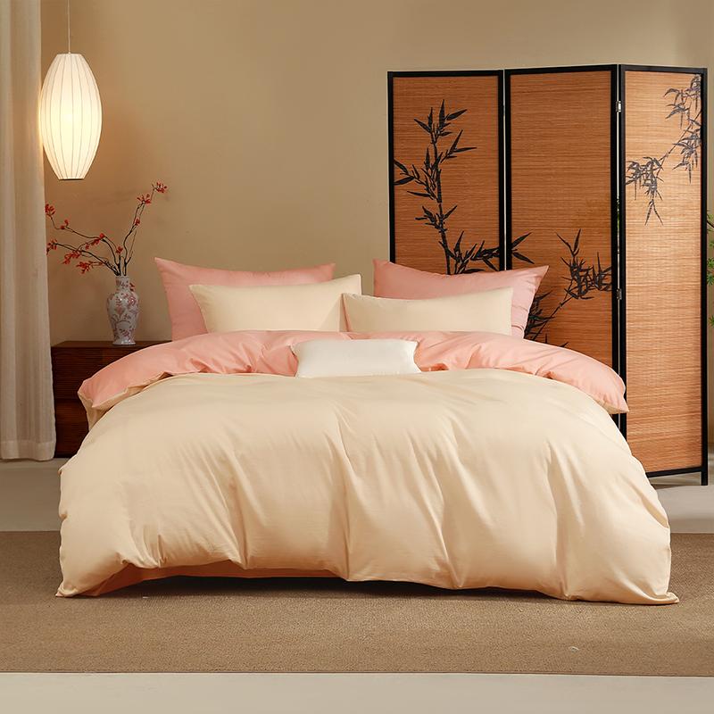 Mercury Group Belle Home Textile All Cotton Washed Cotton Four Piece Bedding Set