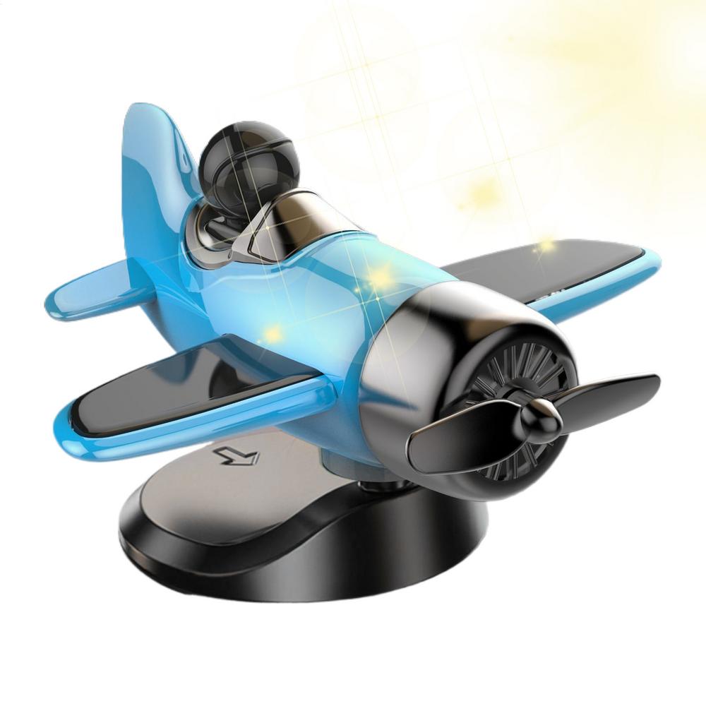 Solar Airplane Car Ornaments Aircraft Model Cars Dashboard Decorations Automotive Internal Supplies For Vehicles Table Men Women