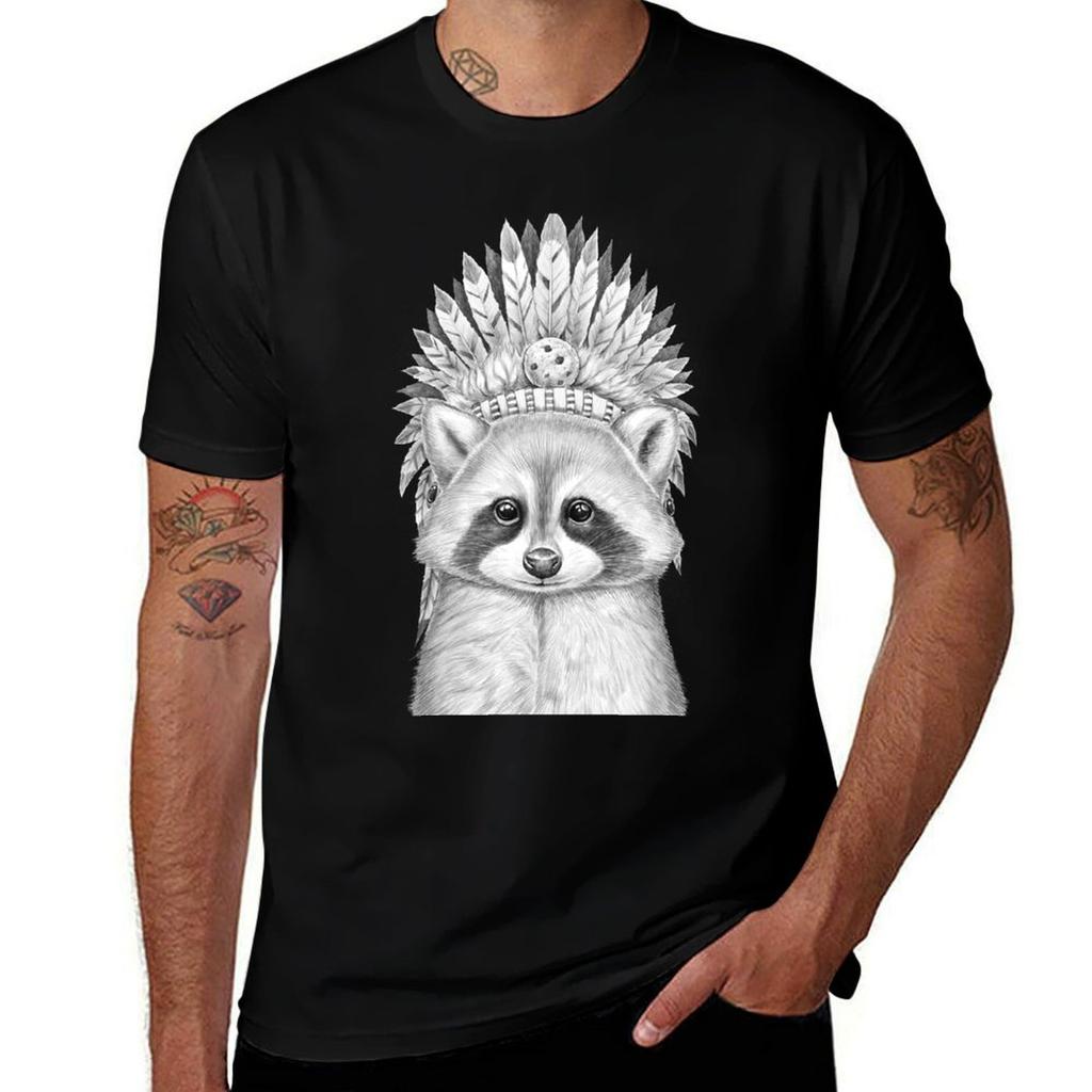 Raccoon apache TShirt Plus Size Solid Color TShirt