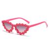 7313 Children'S Cartoon Cat Eye Sunglasses, New Baby Sunshade Cute Flower Glasses, Girls' Fashion Sunglasses