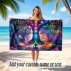 Sunset Landscape Theme Beach Towel Personalized Custom Name & Text Soft Quick Dry Beach Towel for Swimming Travel