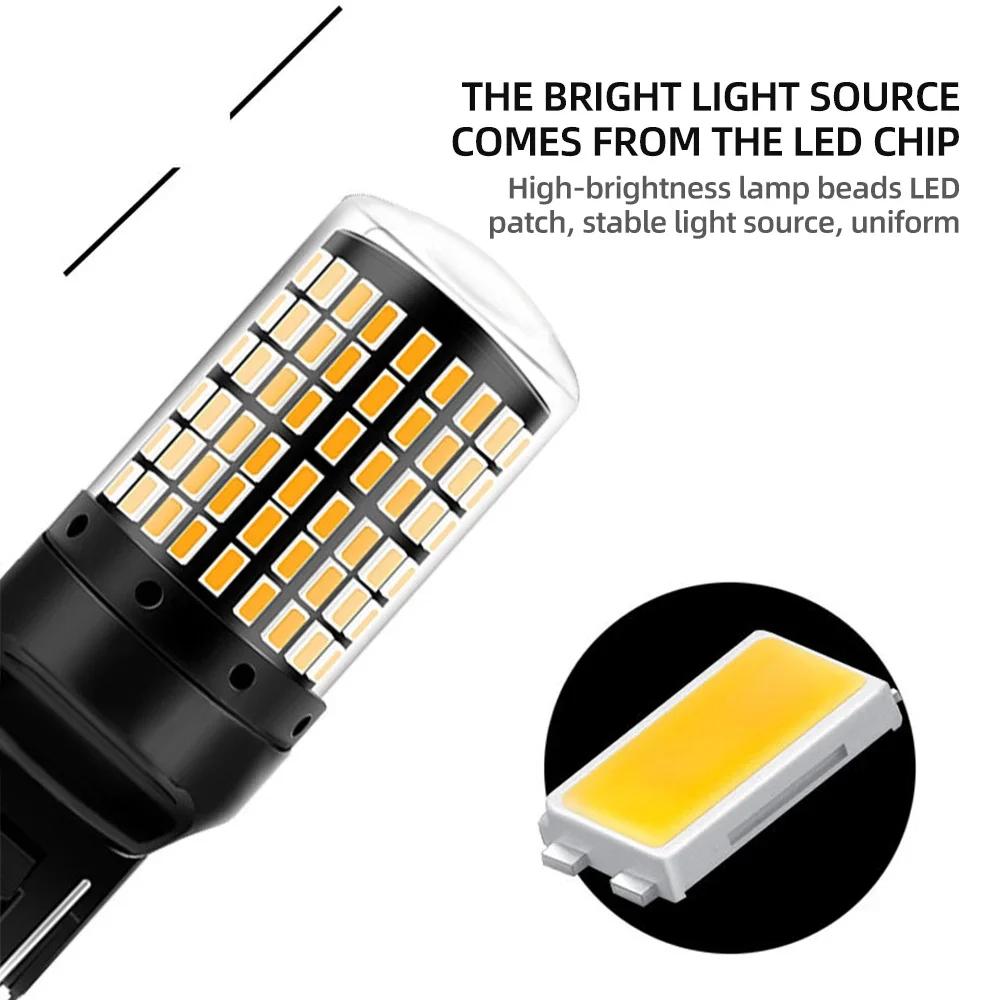 Super Bright 1156/1157 P21W/PY21W 7440/7443 Canbus Car Led 12V Reversing Light Stop Brake Lamp Auto Turn Signal Bulb White Red