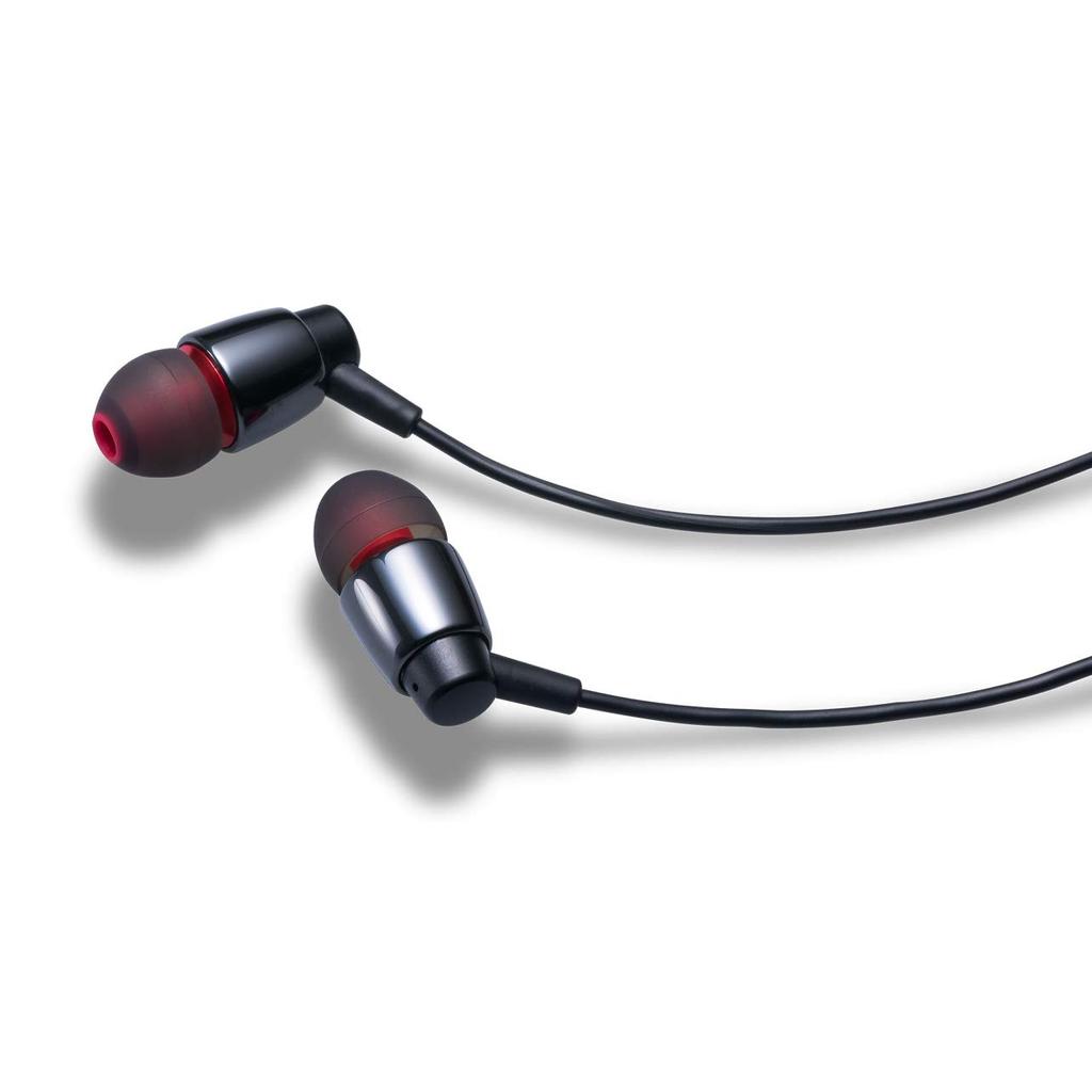 ZERO AUDIO High resolution compatible canal earphones ZIRCO BASSO Zirconia red M-DX210-ZB black/Ruby