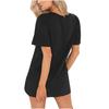 Fashion Women Casual Short Sleeve V-Neck Solid Ladies Hollow Out Mini Dress