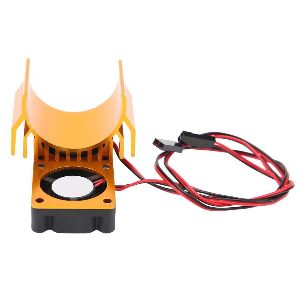 110 RC Car Motor Двойной вентилятор охлаждения с радиатором для BrushedBrushless Motor Gold