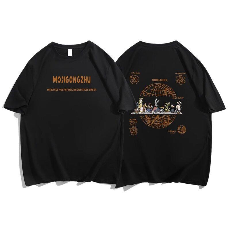 American Retro Short-Sleeved T-Shirt for Women, Summer Ins Trendy Pure Cotton Hong Kong Style Chic Large Size Loose Design Niche Top
