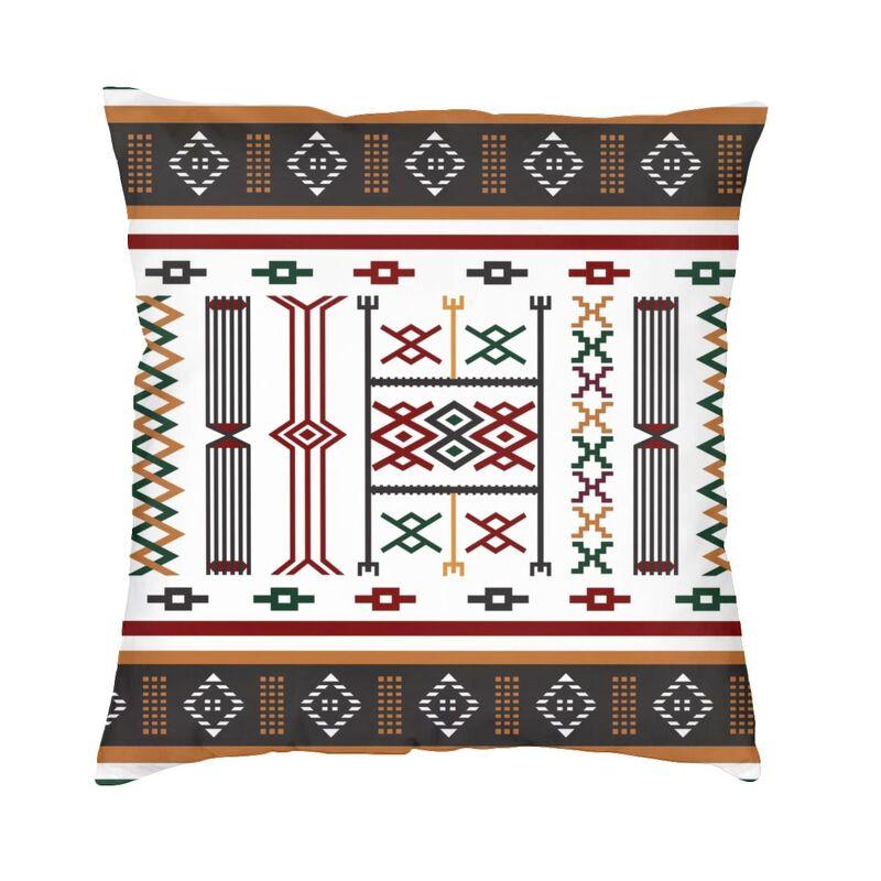 Amazigh Kabyle Berber Motifs Throw Pillow Case Bedroom Decoration Morocco Africa Geometric Cushion Cover Sofa Chair Pillowslip