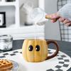 Yousheng Halloween Ceramic Mug Cute Ghost Pumpkin Cup Reusable Spooky Coffee Cup with Lid Unique Halloween Party Gifts