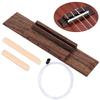 Premium Rosewood Ukulele Saddles Bridge Replacement Set for Enhances Sound Vibration Transmission on 4 String Instrument