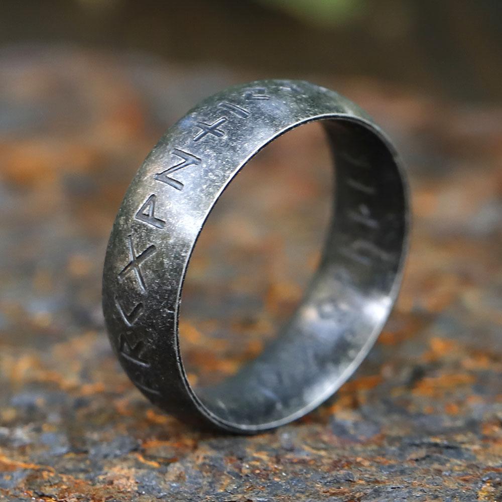 Новое кольцо-цепочка с рунами викингов из нержавеющей стали 316L для мужчин, ретро амулет, ювелирный подарок, бесплатная доставка