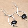 Черный Спинальный Драгоценный Камень Ручной Работы Подарок Для Нее Серебряные Ювелирные Изделия Серьги 1,5''