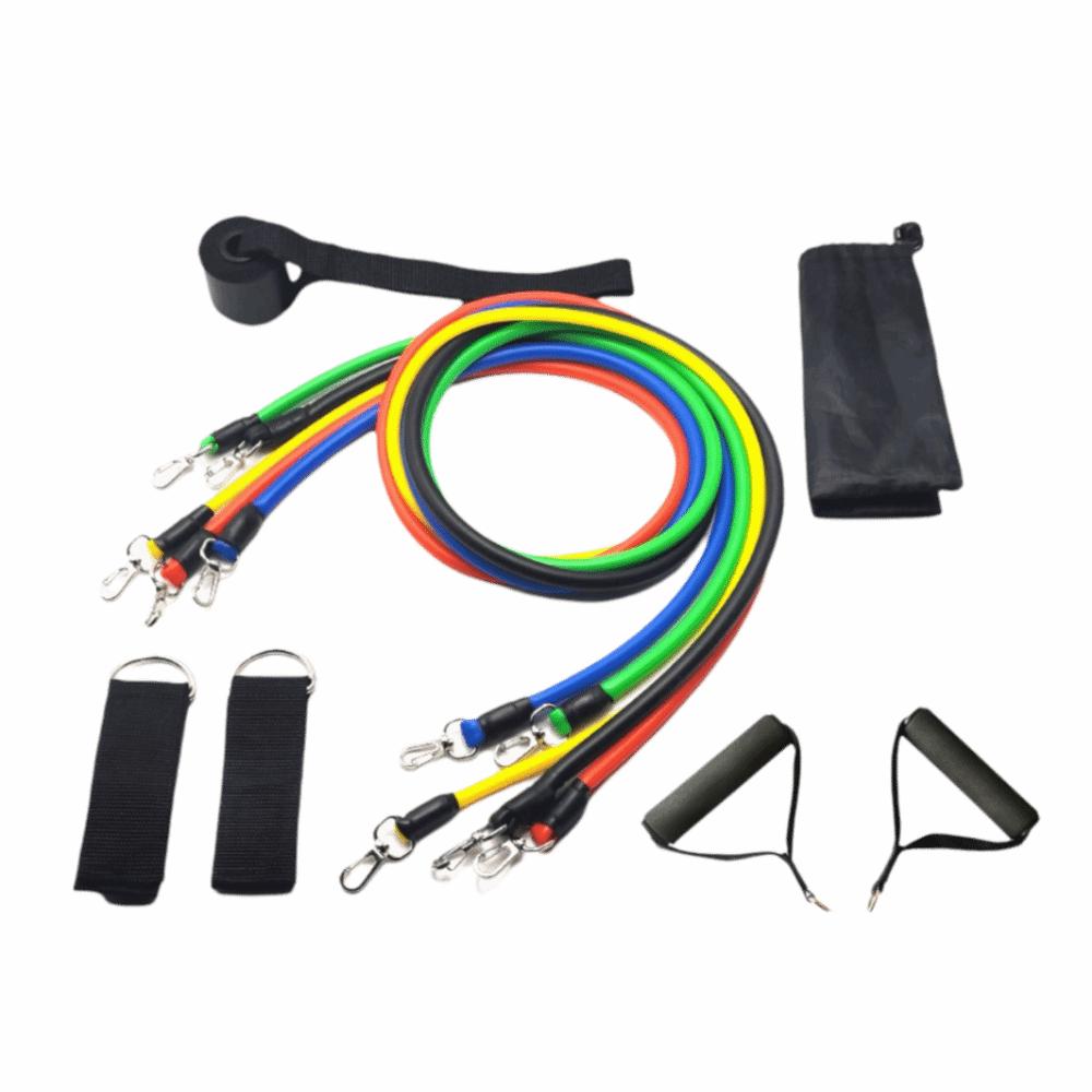 11Pcs/Set Portable Resistance Band Set Durable Elastic Training Band Fitness Training