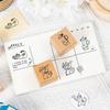 Artistic Style Wooden Rubber Stamps Journal Decoration Stamps  For DIY Card Photo Album Diary Decor