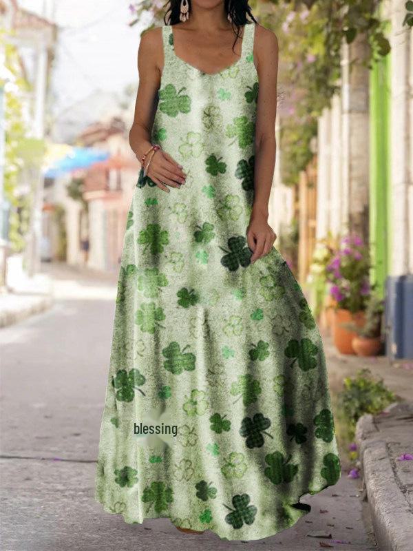 Платье без бретелек с принтом тай-дай 3D в стиле бохо с открытыми плечами 2025 года