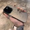 Чехол для телефона с линейным рисунком пары для iPhone 17 Чехлы iPhone 16 15 14 Pro Max 13 12 11 XS X XR 7 8 Plus 16E 17 Air Жесткая задняя крышка