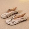 Fashion Flat Shoes Spring New Round Head Shallow Hollow Breathable Soft Sole Anti-slip Wear-resistant Single Shoes