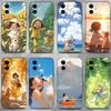 Милый чехол для телефона с изображением девочки и собаки для iPhone 16,15,14,13,12,11 Plus,Pro Max,XS,X,XR,SE,Mini,8,7, Мягкий силиконовый черный чехол