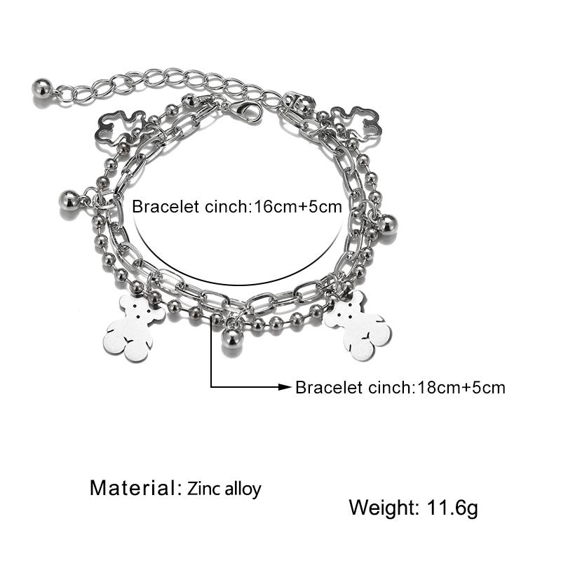 Ретро двухслойный браслет «Человеческий аватар», женский нишевый индивидуальный хип-хоп, пара подруг, простые ювелирные изделия ручной работы