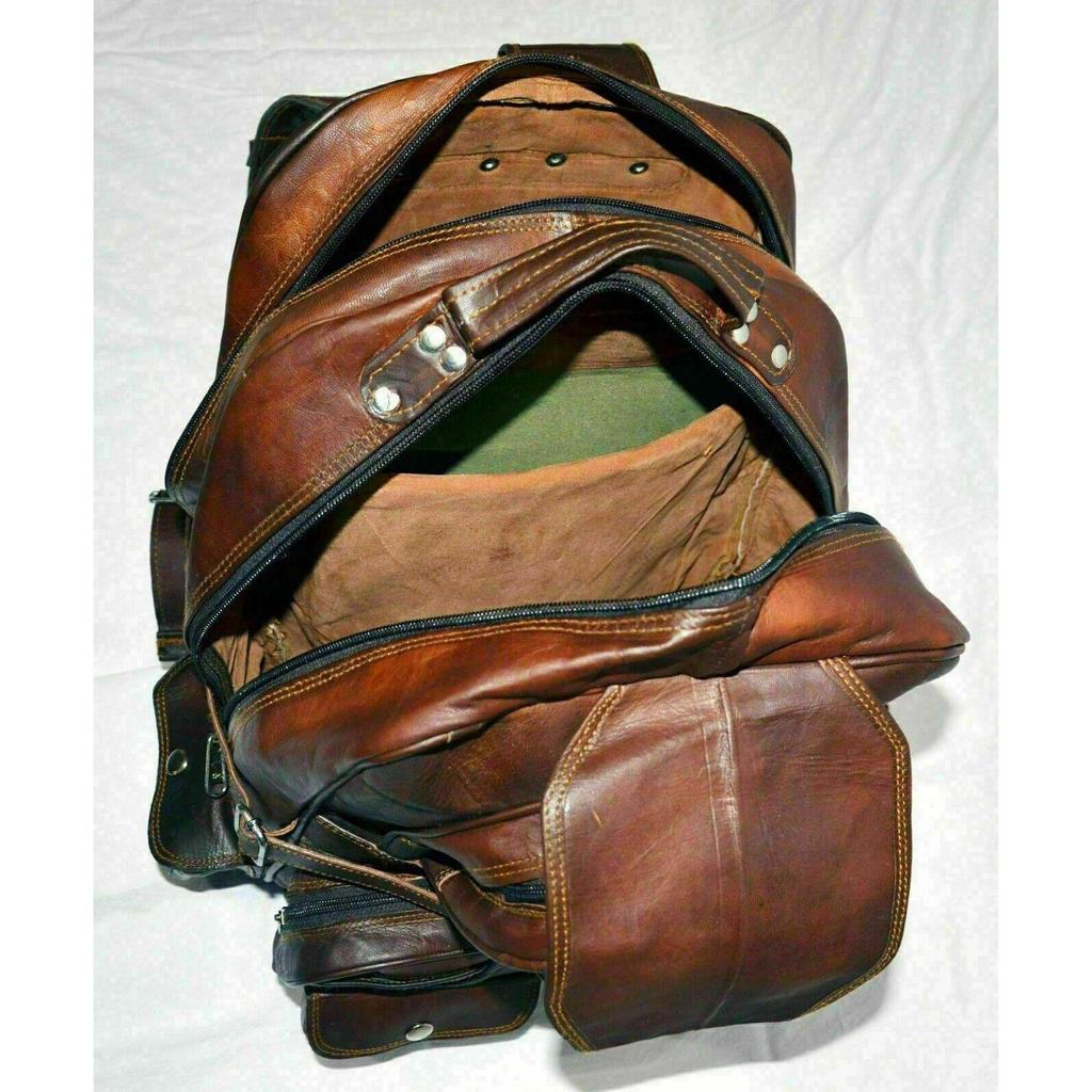 Экологичный роскошный винтажный мужской кожаный рюкзак через плечо, портфель, рюкзак