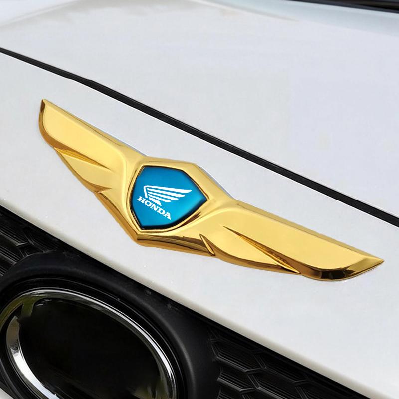 Car Front Grille Emblem Sticker Exterior Decoration Hood Front Face Appearance Logo Accessories For Honda Mugen Power Civic CRV HQ4