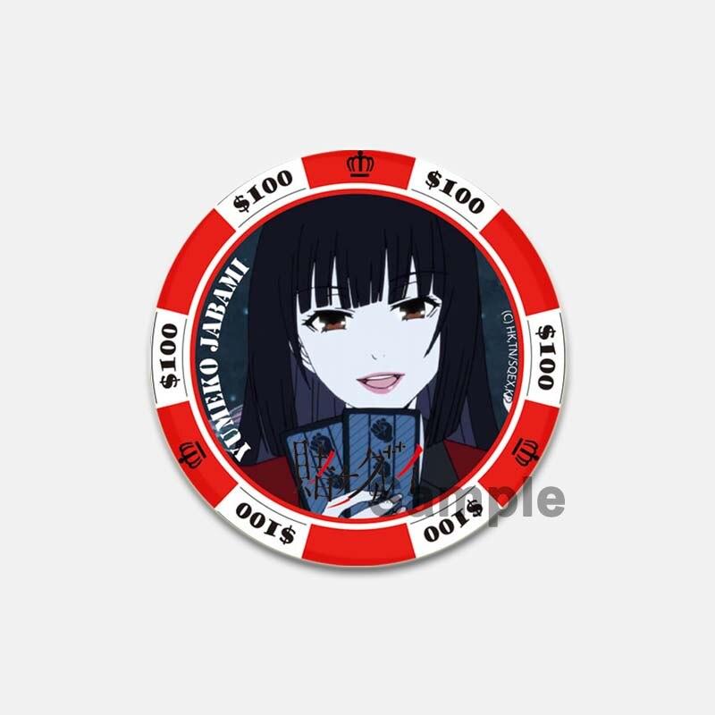 58 мм аниме манга KAKEGURUI брошь 58 мм круглая булавка для лацкана нагрудник Yumeko Jabami мультфильм косплей значок для одежды декор рюкзака подарки