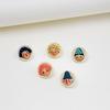 Cute Cartoon Earrings Quirky Girl Stud Earrings Resin Doll Face Women'S Simple Earrings