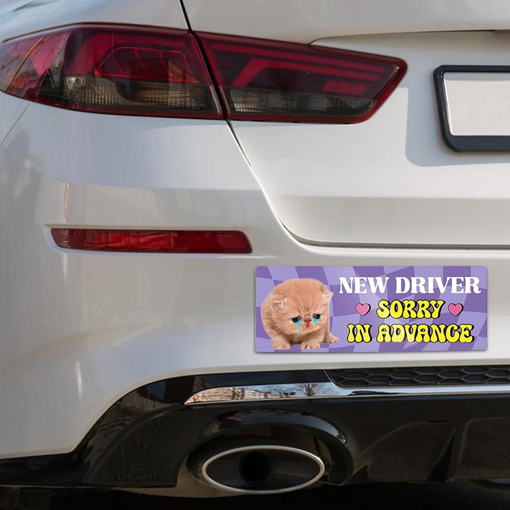 Student Driver Sticker Reusable Magnetic New Driver Decal Car Magnet Funny Animal Design For Driving Practice Safety Training
