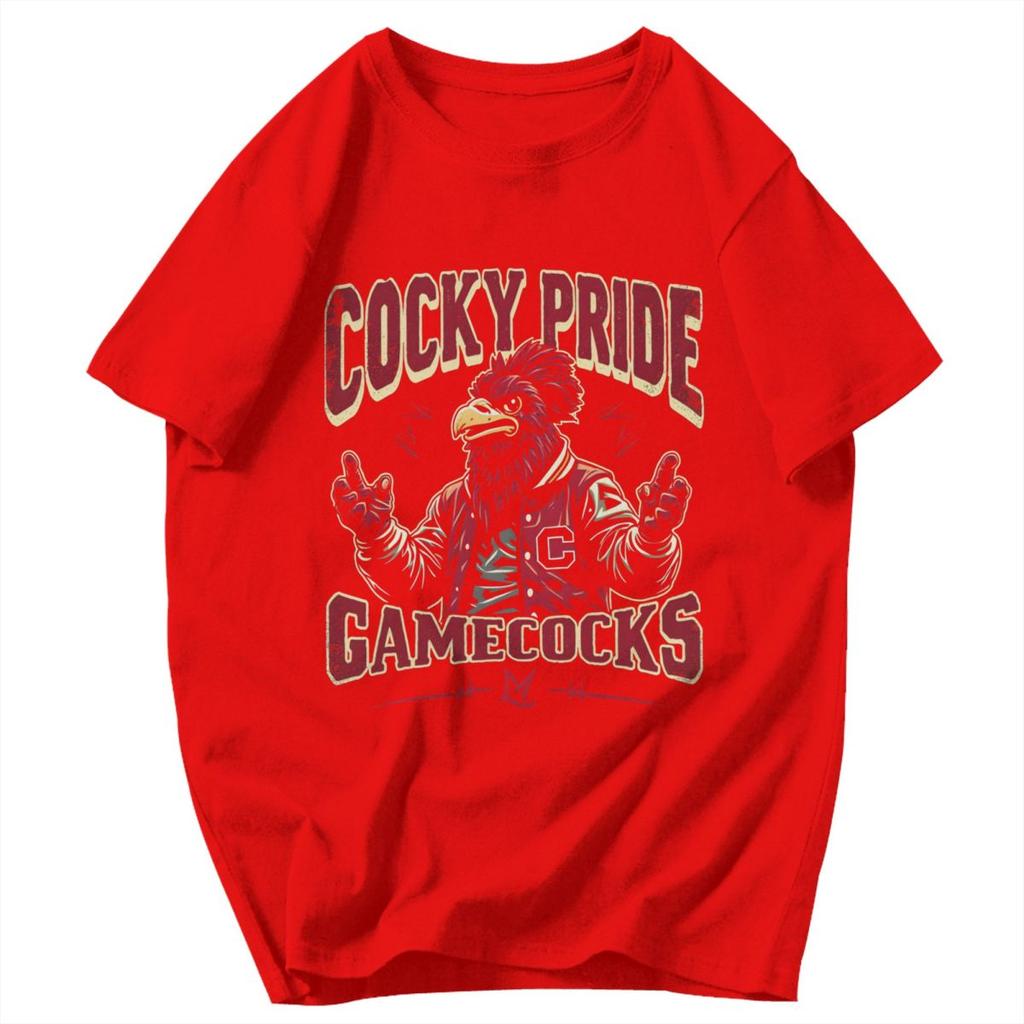 Men T Shirt Gamecock Funny Idea Y2K Graphic Crewneck Unisex Tops T Shirts
