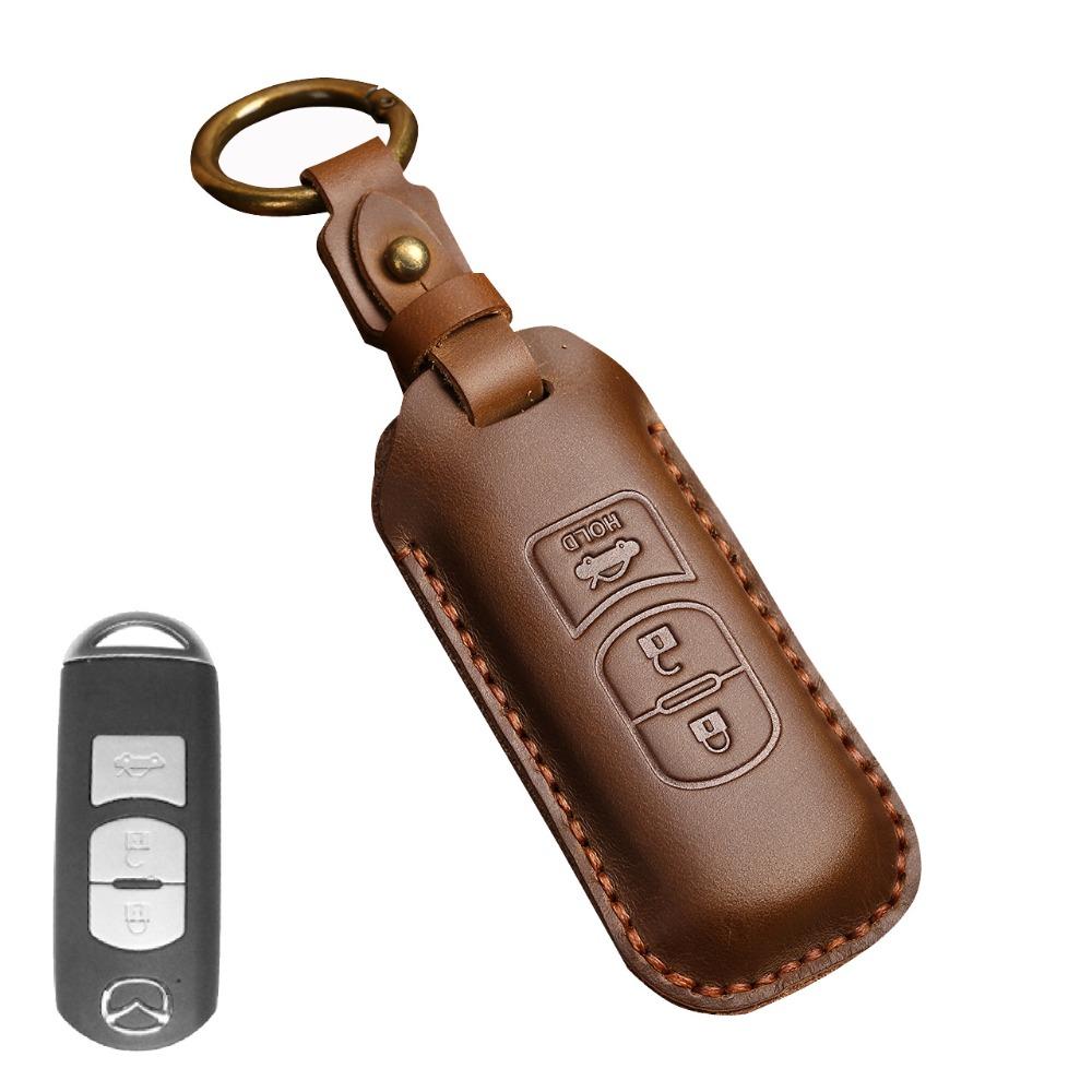 Leather Key Cover for Mazda 3 6 CX5 Atenza Car Keys Protective Case Durable Stylish