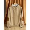Men S Casual Pullover Hooded Solid Color Jacquard Thick Sweatshirt