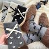 5 Pairs Set Bow Design Mid Tube Socks Thickened Casual Socks Elegant Long Socks for Women