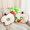 Creative Funny Apple With Worm Plush Fruits Pillow Worm U-shaped Pillow Stuffed Toy Children Doll Xmas Birthday Kids Gift