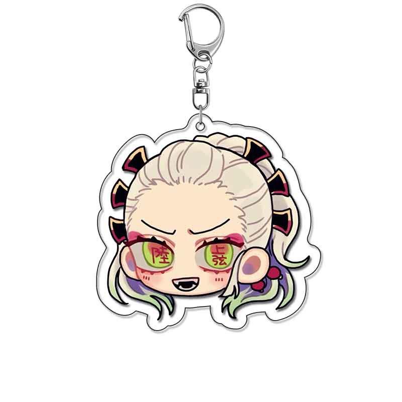 Клинок, рассекающий демонов Kimetsu No Yaiba Бесконечный Замок Акриловый Брелок Аксессуары Подвеска на Сумку Оригинальная Фигурка Аказа Фигурка Игрушки