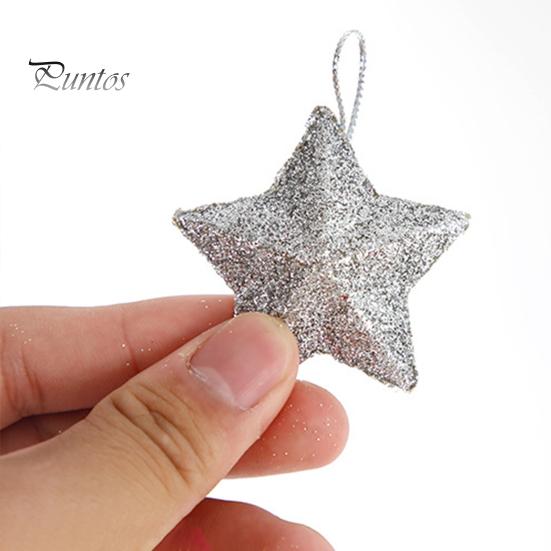 6 шт. сверкающая 3D рождественская подвеска в форме звезды с ремешком, блестящая звезда, украшение для рождественской елки, сделай сам, ремесленный декор для вечеринки