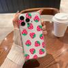 Чехол для телефона Клубника для iPhone 17 Air 16 15 14 13 12 11 Pro Max Plus Mini Xs X 8 7 Мягкий прозрачный чехол Fundas Аксессуар