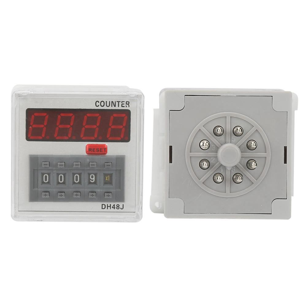 DH48J 220VAC цифровой счетчик реле светодиодный дисплей 1-999900 8-контактный