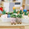 Плюшевая игрушка-суккулент «Тюльпан с улыбкой»: Милое украшение в виде зеленого растения и кукла-приз из автомата с клешней