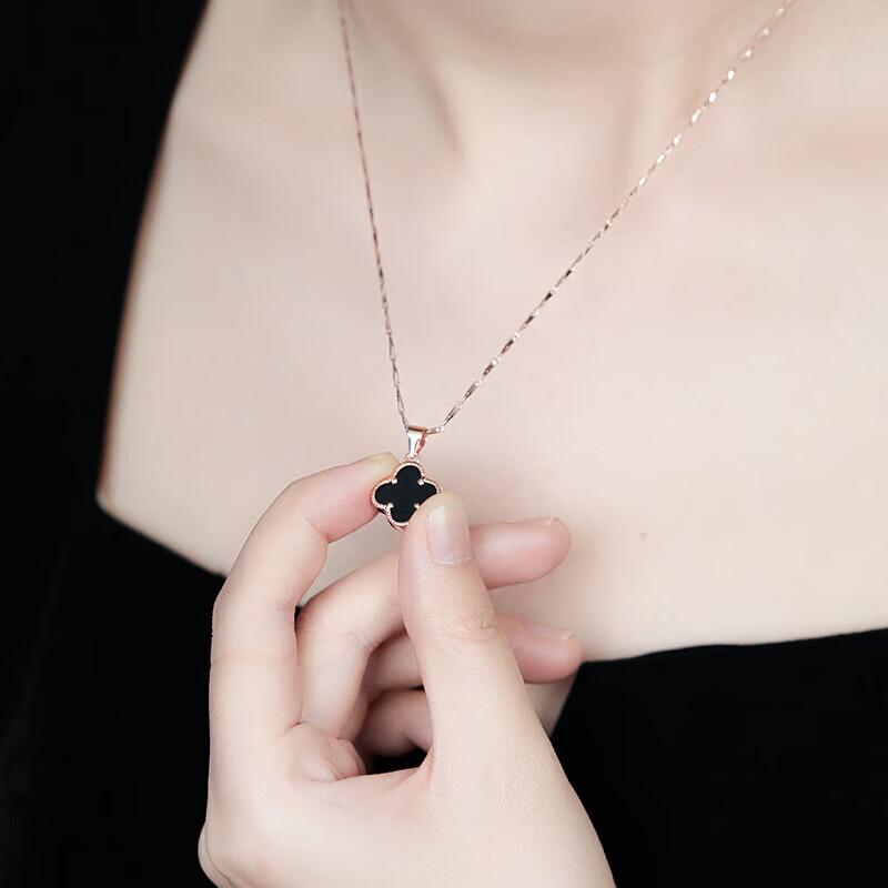 Sterling Silver Four-Leaf Clover Necklace, Pendant Necklace, Silver Necklace