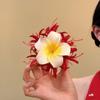 Fresh Sweet Floral Hair Clips Artificial Floral Hair Claw Versatile Frangipani Duckbill Clip Photo Props for Vacation Side Clip