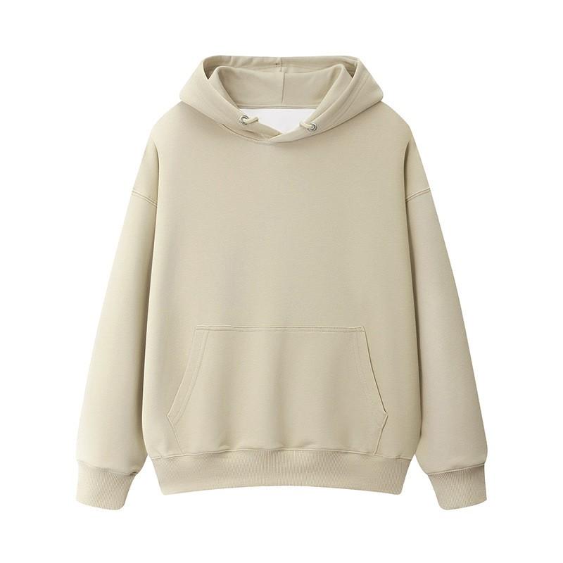 Ladies' Fashionable Solid Color Casual Hooded Pocket Long Sleeved Sweatshirt