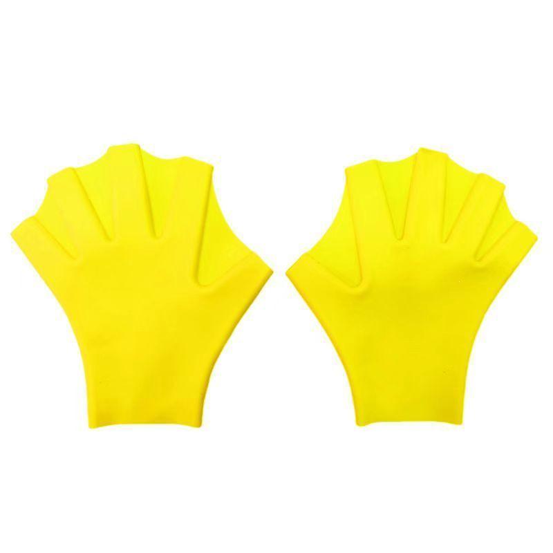 Speed-Up Silicone Webbed Swimming Gloves for Youth Diving and Paddling Learning.
