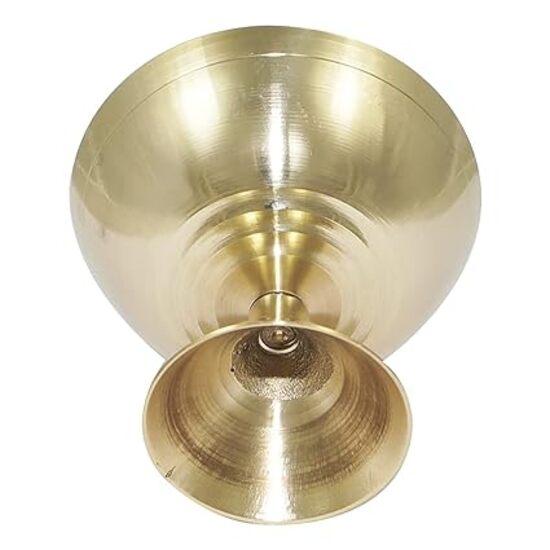 Танирика Латунная Дия с подставкой - Аканд Дияс для комнаты для пуджи, предметы для пуджи для украшения дома 2 x 1,85 дюйма // Экспортное качество