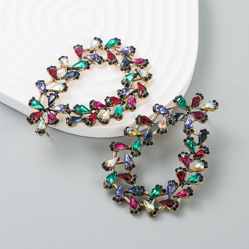 Женские длинные серьги-капли из титанового стального сплава, серьги-подвески, акриловые красочные хрустальные геометрические украшения для ушей